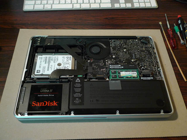 MacBook Pro MD101J/A(13-inch mid2012) メモリ増設とSSD+HDD デュアルストレージ化 覚え書き | ぴ